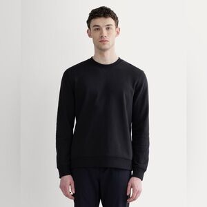 Everlane Men’s Crewneck Sweatshirt Long Sleeve Washed Black 100% Organic Cotton